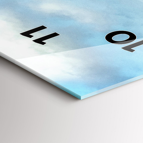 Vertikální skleněné hodiny Horská krajina