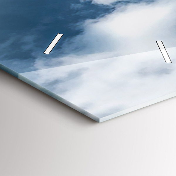 Vertikální skleněné hodiny Panorama Ostravy