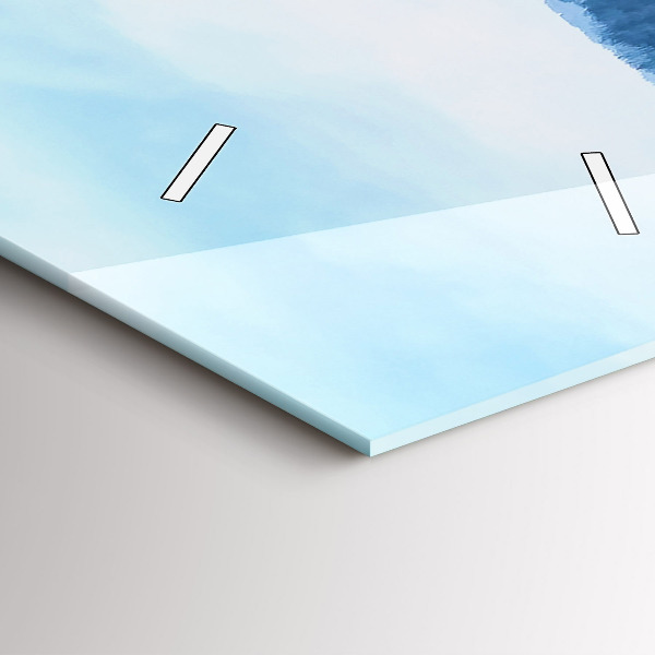 Vertikální skleněné hodiny Panorama města v zimě