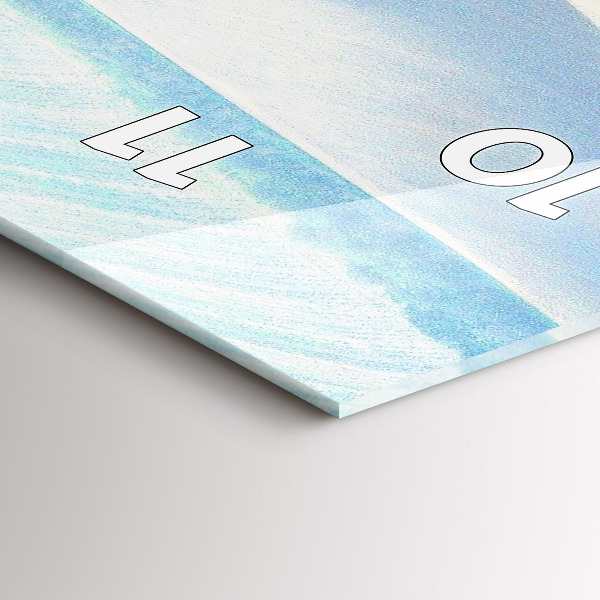 Vertikální skleněné hodiny Morava Venkovská krajina