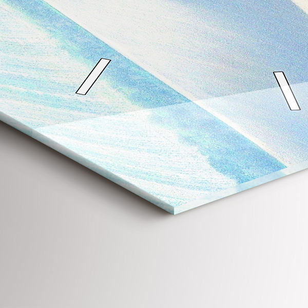 Vertikální skleněné hodiny Morava Venkovská krajina