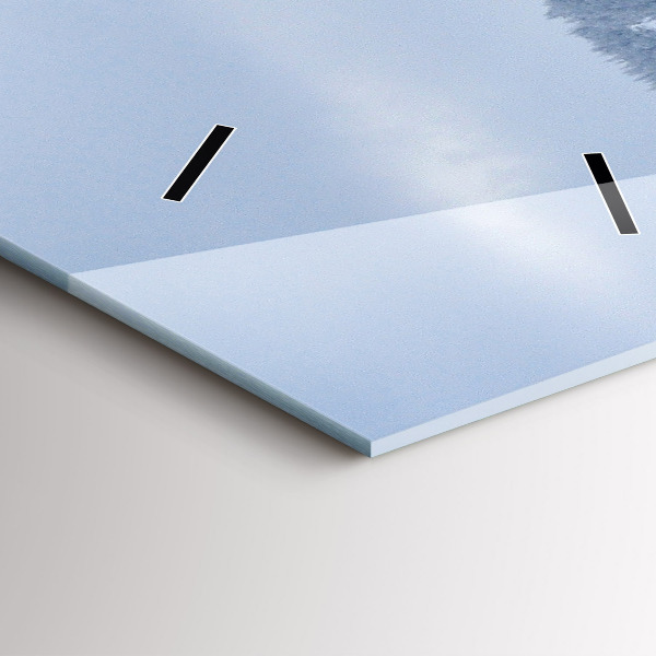 Vertikální skleněné hodiny České Krkonoše v zimě