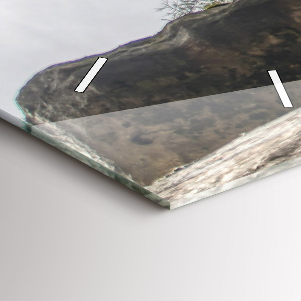 Vertikální skleněné hodiny Skalní město v České republice