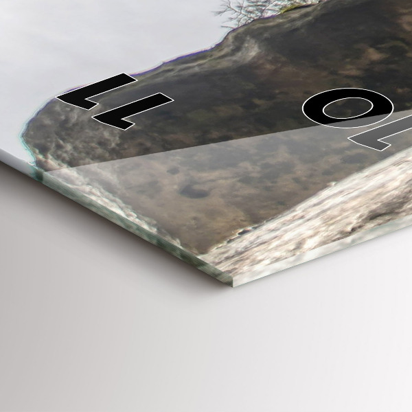 Vertikální skleněné hodiny Skalní město v České republice