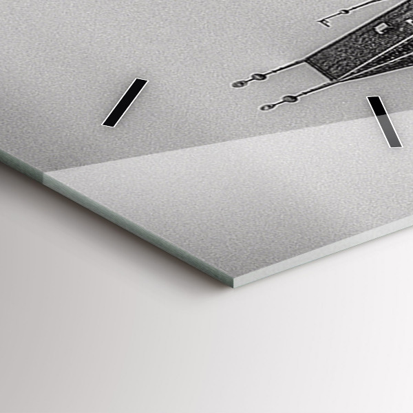 Vertikální skleněné hodiny Karlův most v Praze