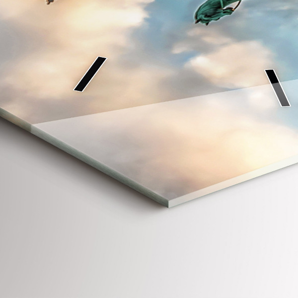 Vertikální skleněné hodiny Braniborská brána v Berlíně