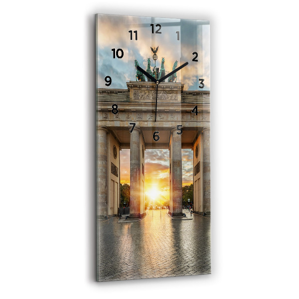 Vertikální skleněné hodiny Braniborská brána v Berlíně