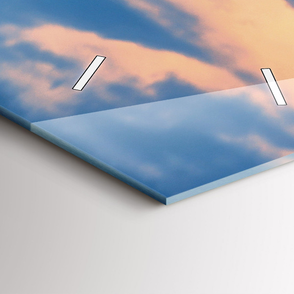 Vertikální skleněné hodiny Pohled na radnici