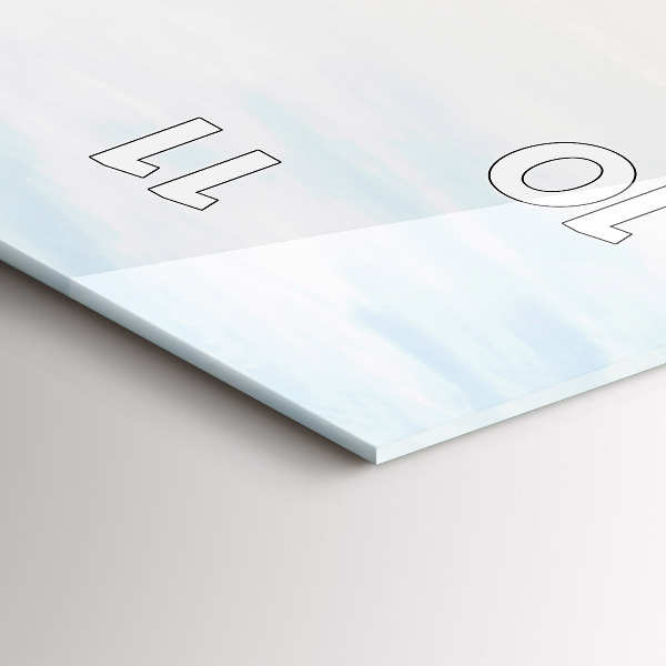 Vertikální skleněné hodiny Západ slunce nad mořem