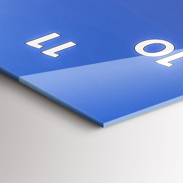 Vertikální skleněné hodiny Noční osvětlené město