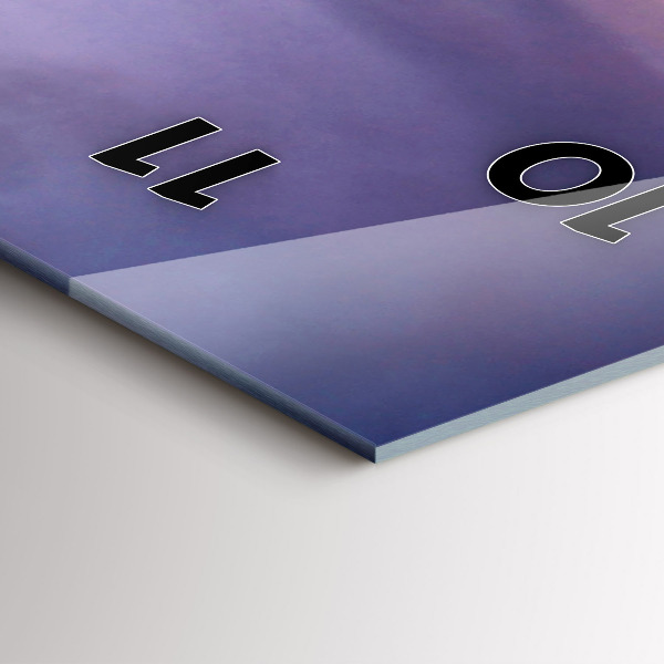 Vertikální skleněné hodiny Kamenná hlava