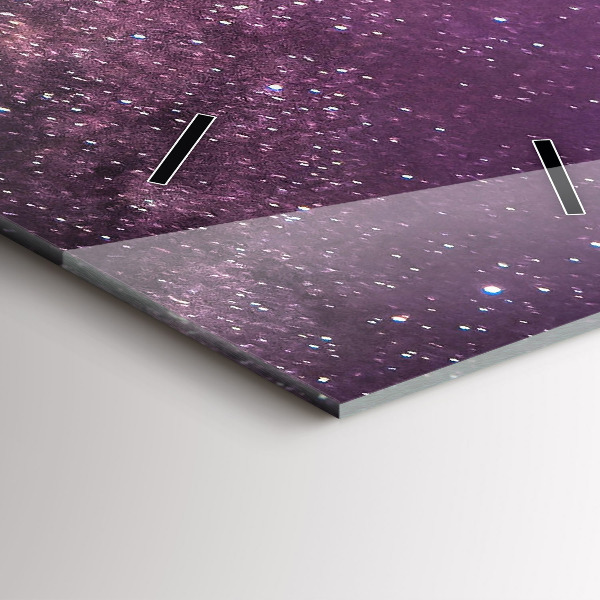 Vertikální skleněné hodiny Hornatá krajina