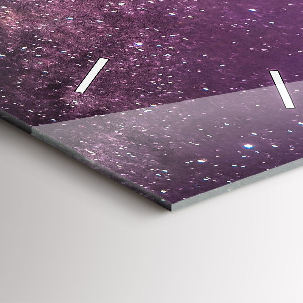 Vertikální skleněné hodiny Hornatá krajina