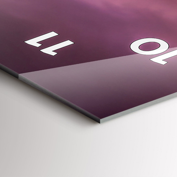 Vertikální skleněné hodiny Západ slunce v severním Scottsdale