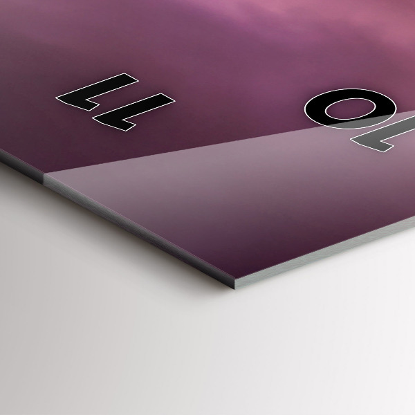 Vertikální skleněné hodiny Západ slunce v severním Scottsdale