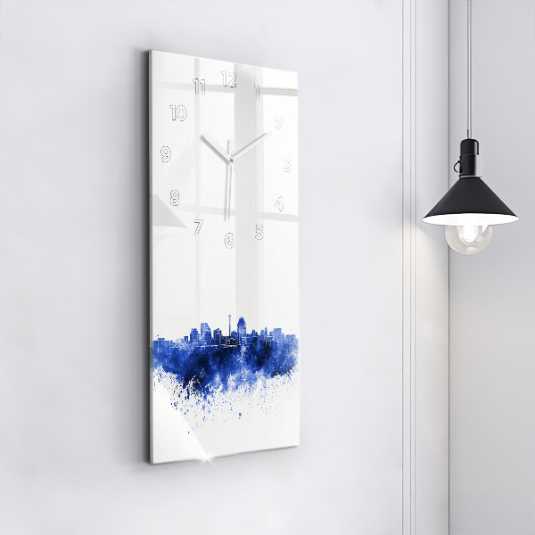 Vertikální skleněné hodiny Akvarel ze San Antonia