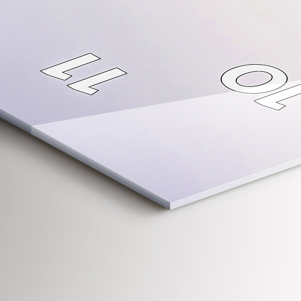 Vertikální skleněné hodiny Jezero a hory Pyrenejí