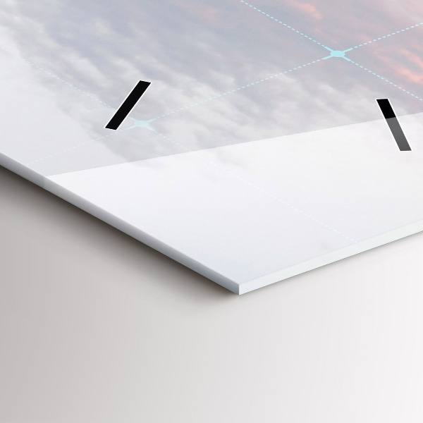 Vertikální skleněné hodiny Mrakodrapy ve Filadelfii