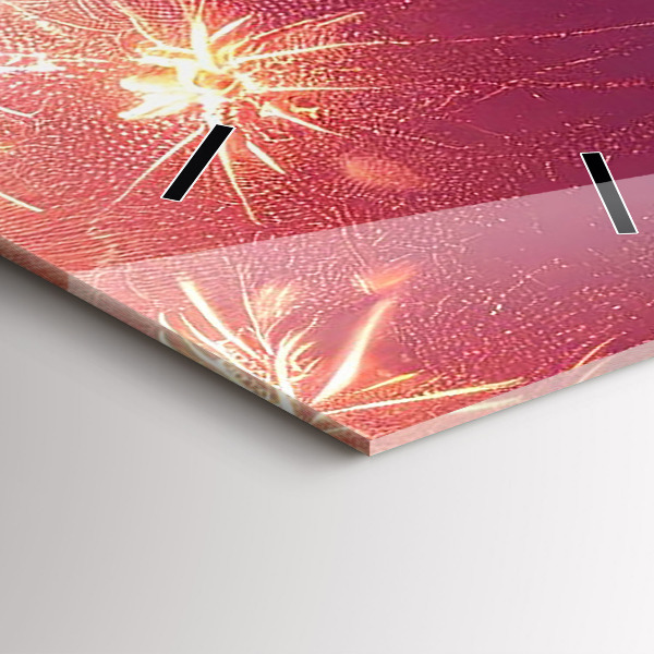 Vertikální skleněné hodiny Noční město ve Filadelfii