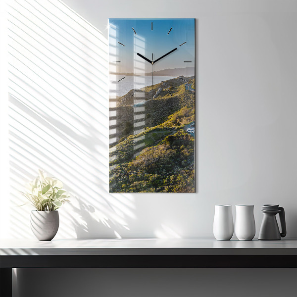 Vertikální skleněné hodiny Silnice v San Franciscu