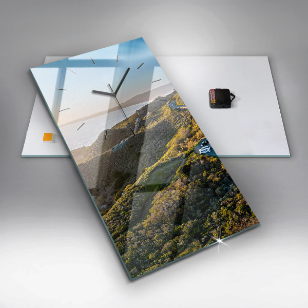 Vertikální skleněné hodiny Silnice v San Franciscu