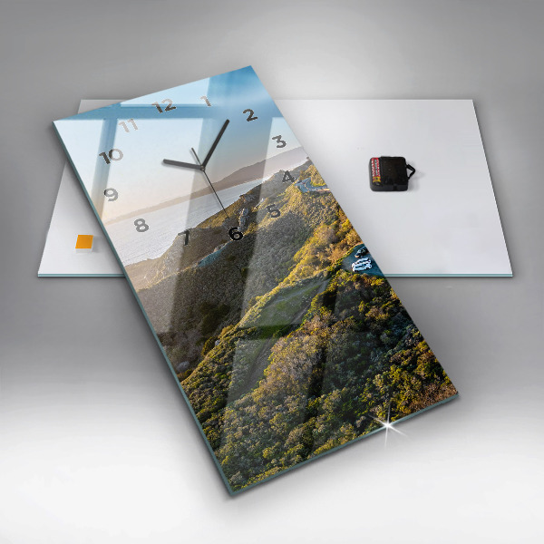 Vertikální skleněné hodiny Silnice v San Franciscu