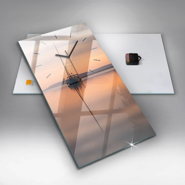 Vertikální skleněné hodiny Balaton USA