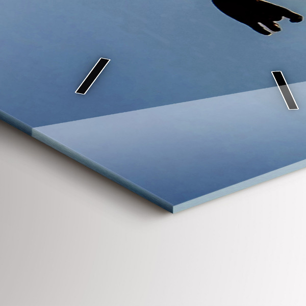 Vertikální skleněné hodiny Španělský tanec na moři