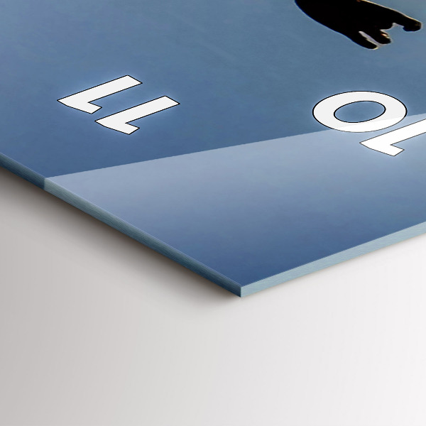 Vertikální skleněné hodiny Španělský tanec na moři