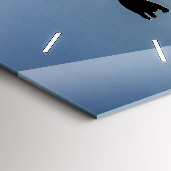 Vertikální skleněné hodiny Španělský tanec na moři