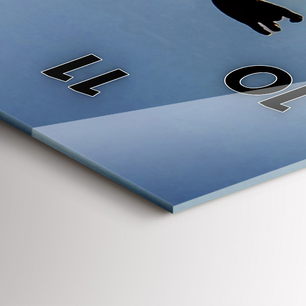 Vertikální skleněné hodiny Španělský tanec na moři