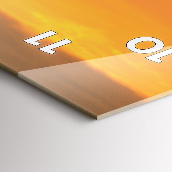 Vertikální skleněné hodiny Levandulová louka Francie