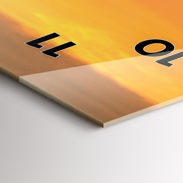 Vertikální skleněné hodiny Levandulová louka Francie