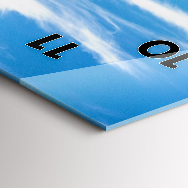 Vertikální skleněné hodiny Údolí Chamonix, francouzské Alpy