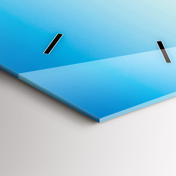 Vertikální skleněné hodiny Lyžař v Alpách