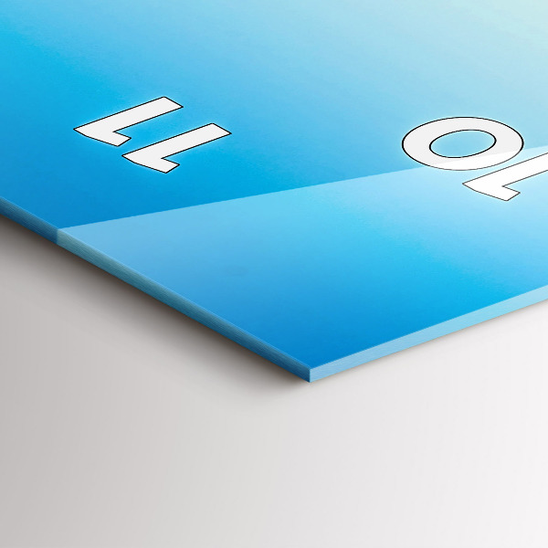 Vertikální skleněné hodiny Lyžař v Alpách