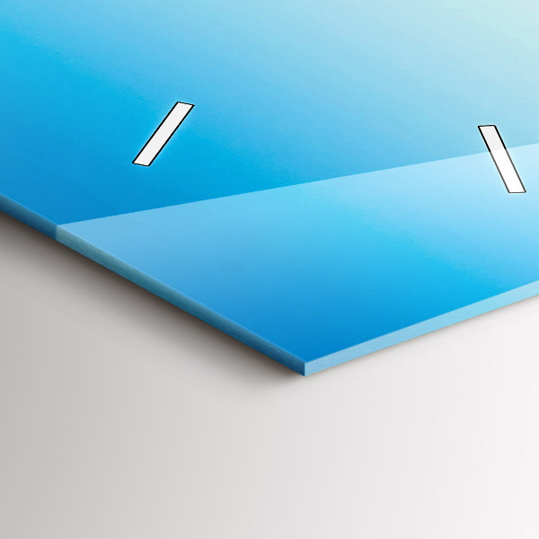 Vertikální skleněné hodiny Lyžař v Alpách