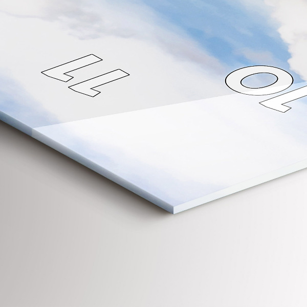 Vertikální skleněné hodiny Ostrov v Thajsku