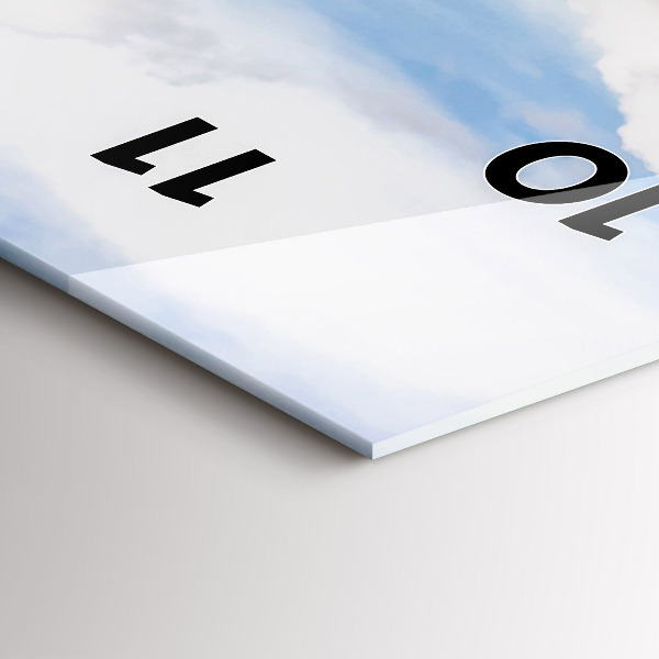 Vertikální skleněné hodiny Ostrov v Thajsku