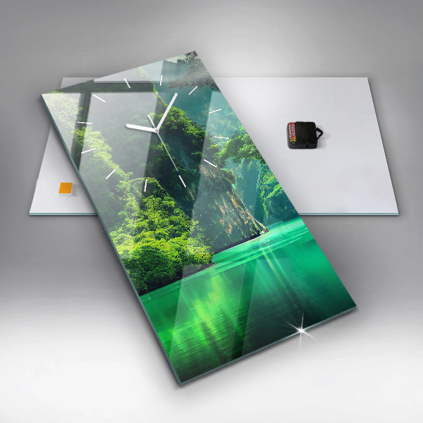 Vertikální skleněné hodiny Přírodní krajina Thajska