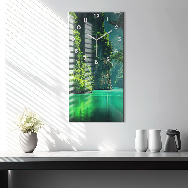 Vertikální skleněné hodiny Přírodní krajina Thajska