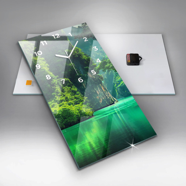 Vertikální skleněné hodiny Přírodní krajina Thajska