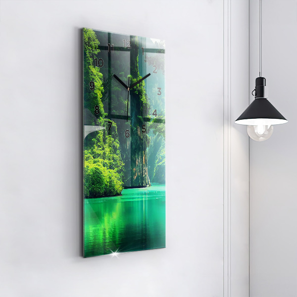 Vertikální skleněné hodiny Přírodní krajina Thajska