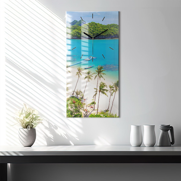 Vertikální skleněné hodiny Národní park Thajsko