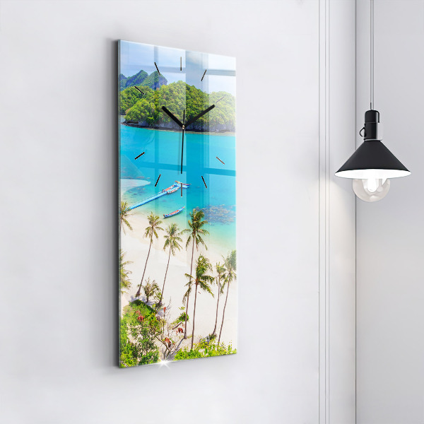 Vertikální skleněné hodiny Národní park Thajsko