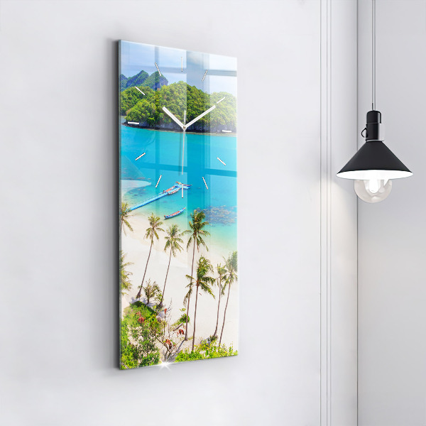 Vertikální skleněné hodiny Národní park Thajsko