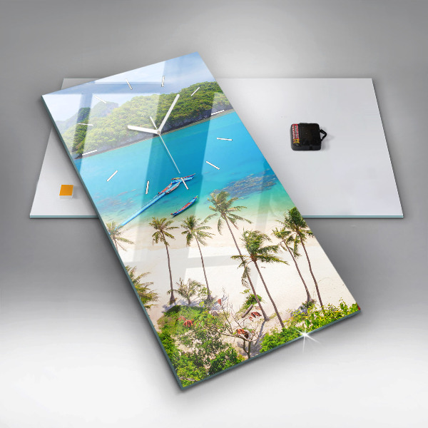 Vertikální skleněné hodiny Národní park Thajsko