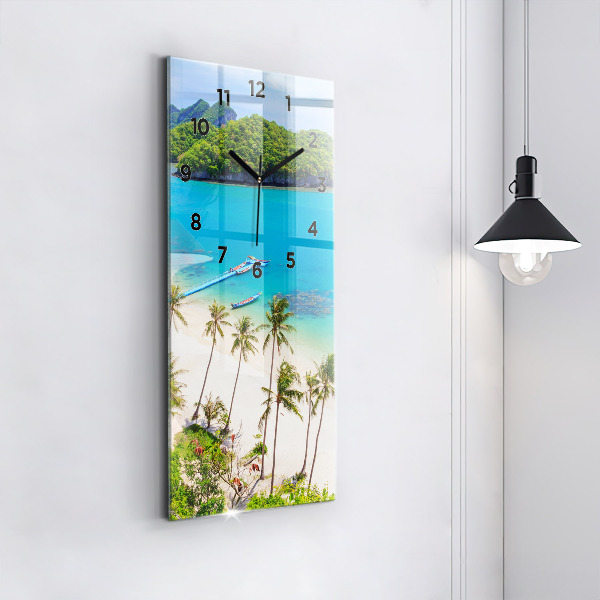 Vertikální skleněné hodiny Národní park Thajsko