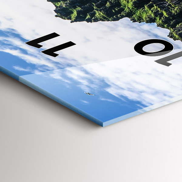 Vertikální skleněné hodiny Přírodní rezervace Hornstrandir Island