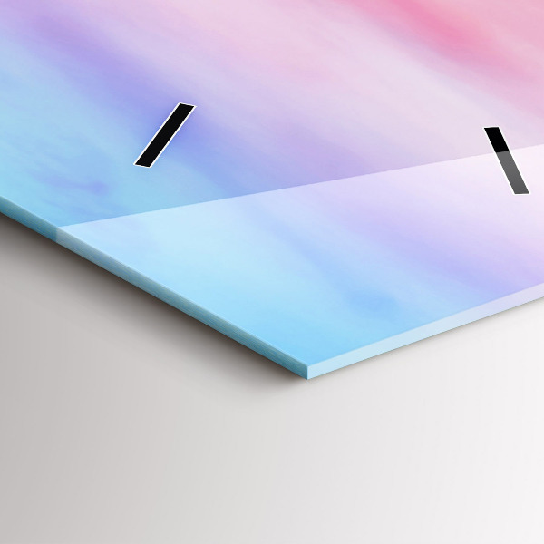 Vertikální skleněné hodiny Pohled na hory Island